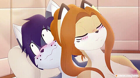 Sexy Furry Anime - Furry Animation, Furry Yiff Throat Bulge - Videosection.com